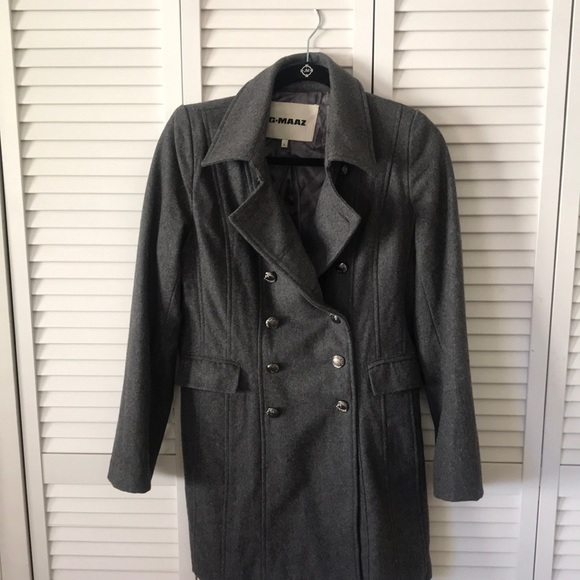 GMAAZ Jackets & Coats Gmaaz Size L Grey Coat Double Breasted Pea Coat Style And Fully Lined